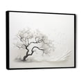 thumbnail image 2 of Designart "Grey White Tree Subtle Charm I" Floral Floater Framed Canvas Art Print, 2 of 7