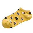 thumbnail image 3 of Women Socks 5 Pack Cute Cat Pattern Ankle Socks Breathable Soft Lightweight Low Cut Socks Casual Fun Socks for Women, 3 of 6
