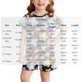 thumbnail image 4 of oelaio Girls Summer Outfits Cute Flower Printed 2 Piece Clothes Short Sleeve T-Shirts and Elastic Waist Shorts Kids Casual Lounge Pajama Sets Black 18-24 Months, 4 of 7