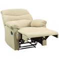 thumbnail image 2 of ACME Arcadia Fauteuil Inclinable Rembourré en Microfibre Beige, 2 of 5