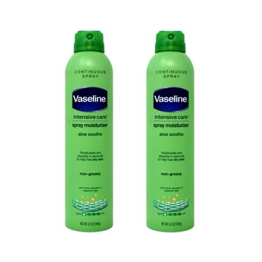 Vaseline Intensive Care Spray Moisturizer Aloe Soothe 6.5 Ounce (Pack of 2)
