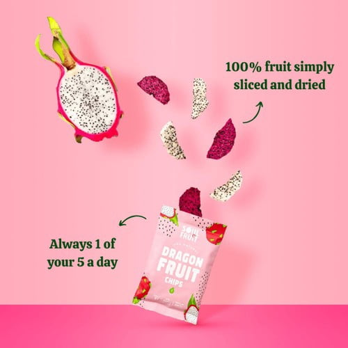 Soul Fruit Freeze Dried Dragon Fruit Crisps 20g, British Import (Pack of 2)