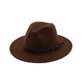 thumbnail image 4 of Sombrero de jazz Otoño e invierno Sombrero de copa retro Moda femenina Sombrero de lana para mujer, 4 of 6