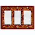 thumbnail image 1 of Metal Light Switch Plate Cover Elegant Burgundy Floral Damask Frame FRA039, 1 of 13