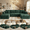 134" Green, variant on Liaroo Boneless Couch Chair with Ottoman