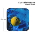 thumbnail image 2 of Zufioo Sports Tennis Ball Print Leather Coaster Set, Decorative PVC Coasters 4-pack - Scald and Stain-resistant, Suitable for Home, Cafes, Restaurants-Square, 2 of 6