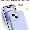 thumbnail image 3 of Compatible with iPhone 15 Plus Case, Soft Silicone Gel Rubber Bumper Microfiber Lining Hard Back Shockproof Protective Phone Case Cover Women Girls Men Boys for iPhone 15 Plus 6.7",Light Purple, 3 of 14