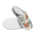 thumbnail image 3 of Lsque Tropical Leaves Pattern Womens Comfort Cotton on Scuff With Memory Foam and Anti-skid Sole Slipper-40/41, 3 of 7