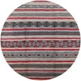 thumbnail image 1 of Ahgly Company Indoor Round Mid-Century Modern Silver Pink Solid Area Rugs, 8' Round, 1 of 6