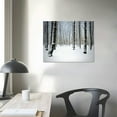 thumbnail image 3 of Nawypu  Winter Trees Wall Art Painting - Snow Landscape Peaceful Canvas Picture White Nature Forest Calming Artwork Print for Seasons Theme Rooms Living Room Bedrooms, 3 of 4