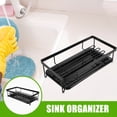 thumbnail image 4 of Organizador de fregadero de cocina, estante de almacenamiento para fregadero de cocina, soporte para esponja, soporte para cepillo de limpieza y escurridor, 4 of 6