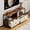 Walnut + White, variant on Manora TV Stand for TVs up to 65 Inch, Industrial Entertainment Center with Open Storage Shelves & Drawers, TV Media Console Table for Living Room, Bedroom, Walnut & White