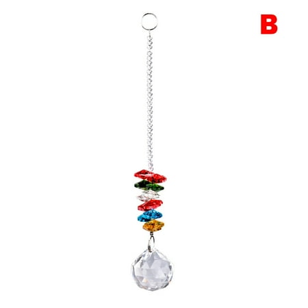 

Journey Crystal Sun Catchers for Window Decorative Glass Pendants for Lamps Home Garden Curtain Decoration(B)