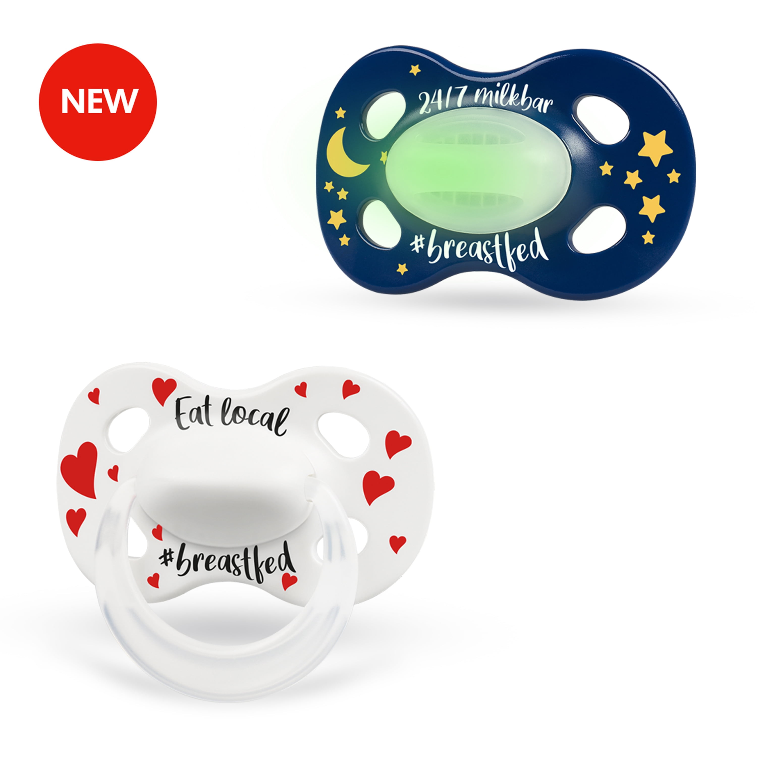 Medela Baby Day and Night Pacifiers, Eat Local with Glow in the Dark