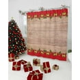 thumbnail image 3 of Christmas Shower Curtain Wood Grain Shower Curtains for Bathroom Decor Pine Cones Holly Leaf Golden Bell Christmas Decoration Bath Curtains Sets with Hooks Waterproof, 36x72 in, 3 of 6