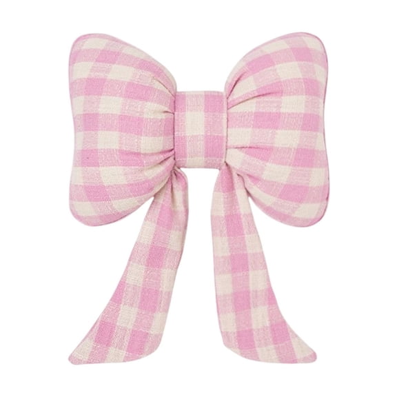 Bow Ribbon Sofa Pillow Soft Comfortable Lumbar Support Cushion for Office Desk, Home Decoration, and Car Headrest Ideal Gift for Relaxation and Aesthetic Appeal