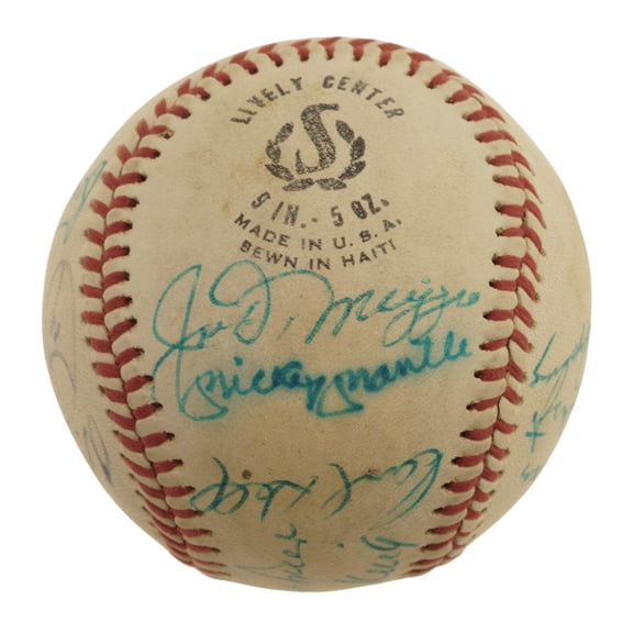 Mickey Mantle Joe DiMaggio Hall Of Fame Multi Signed Baseball Beckett COA