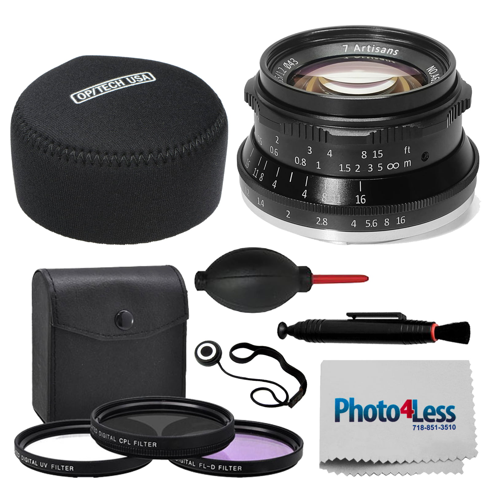 Pouch 7artisans 35mm f1.2 Large Aperture Manual Lens for Sony E-mount Cameras 