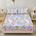 thumbnail image 2 of COEQINE Sheet Set Twin Size Fitted Bed Sheet Wrinkle Free Fade Resistant Bedding Set for Women Men, All Season Home Decor for Twin Size Bed, Dreamy Easter Rabbit Egg, 2 of 5