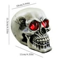 thumbnail image 5 of Skeleton Halloween Decorations,Halloween Ornaments Life Size Human Skull Model Indoor Outdoor Decorations for Trick-or-Treaters,Realistic Resin Human Head Bone Tabletop Home Decor, 5 of 5