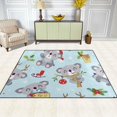 thumbnail image 3 of Dreamtimes Lightweight Soft Area Rugs 63 x 48 in, Koala with Holiday Elements Floor Mat for Kids Playing Room Hardwood Floor Living Room Nursery Rugs, 5'3" x 4', 3 of 6