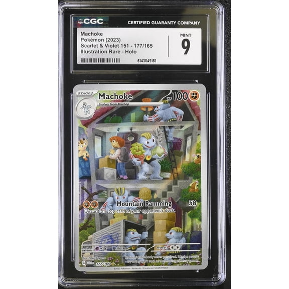 Collectible 2023 Pokemon #177/165 Machoke Scarlet & Violet 151 CGC 9