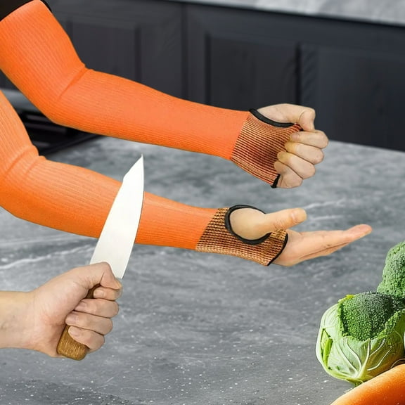 Cut Resistant Farmers Sleeves with Thumb Hole, Arm Protectors for Thin Skin and Bruising, for Gardening, Welding, Kitchen, Arm Guards for Biting, Pet Grooming