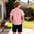 thumbnail image 7 of CYRBOKO Boys T-shirts, Short Sleeve Pullover Cotton Casual Summer Tops Pink Size 7-8 T, 7 of 7