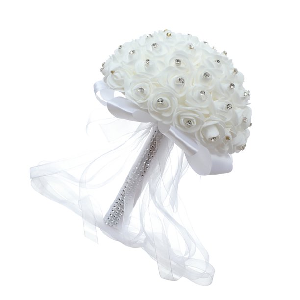 Bewildely Ramo de boda exquisito dama de honor novia falso adorno vestido decoración flores artificiales ramos de flores para Decoración Kits de decoración para fiestas Bewildely HA035302-00