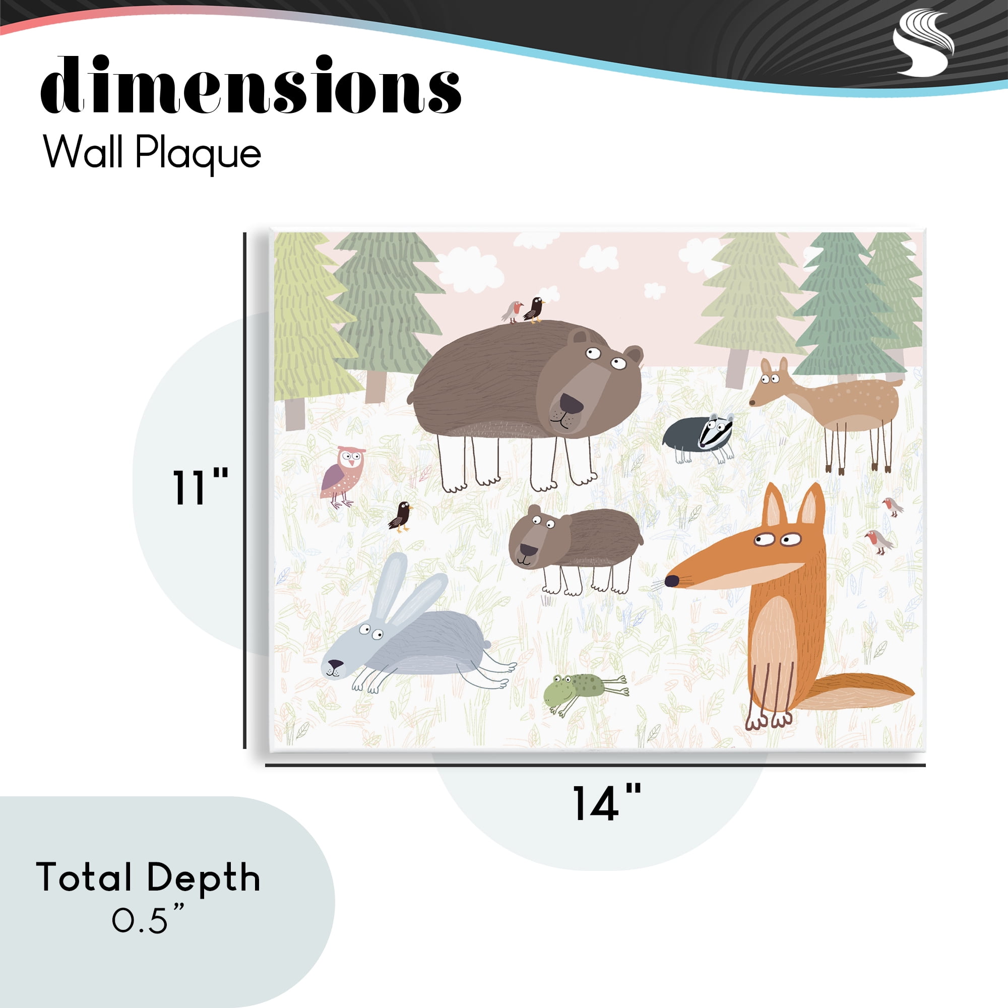 Stupell Industries Forest Animals Out and About Wall Plaque Art, design by Carla Daly