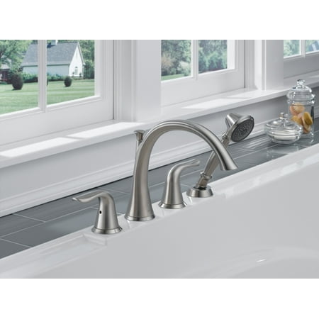 Delta Lahara Roman Tub Filler with Hand Shower, Available in Various Colors