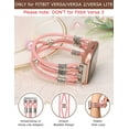 thumbnail image 2 of TOYOUTHS Beaded Bracelet Compatible with Fitbit Versa 2/Fitbit Versa/Fitbit Versa Lite Bands for Women, Stretchy Nylon Solo Loop Strap Elastic Handmade Boho Wristbands for Fitbit Versa, 2 of 6