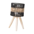 thumbnail image 4 of koolsoo Floor Planter with Paper Rope Basket Rustic for Home Decoration Versatile Sturdy Simple Assembly Wooden Legs Indoor Flowerpot Size S, 4 of 8