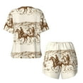 thumbnail image 5 of Picia Western Desert Cowboys1 Pajamas Sets for Women Soft Short-Sleeved Pjs with Lounge Shorts Two Piece Sleepwear-Small, 5 of 9