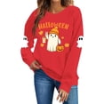 thumbnail image 6 of Kezqiaxn Halloween Women's Sweatshirt Fashion Long Sleeve Loose Casual Crew Neck Sweatshirts Fall Winter Clothes Red XXL, 6 of 6