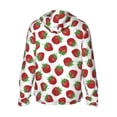 thumbnail image 3 of Fotbe Hand Drawn Strawberry Men's Women's UPF 50+ Sun Protection Jacket Hooded Cooling Shirt with Pockets Hiking Outdoor Performance-X-Large, 3 of 9