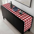 thumbnail image 5 of Farmhouse Buffalo Plaid Table Runner 90 Inches Long, Red White Checkered Kitchen Coffee Dining Table Decoration for Home Party Birthday Wedding Home Decor 13x90 Inches, 5 of 8