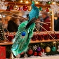 thumbnail image 5 of PEIBang Christmas Peacock Tree Topper,Christmas Ornaments Artificial Feather Glitter Peacock for Xmas Tree Wedding Party Decorations, 5 of 6
