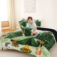 thumbnail image 4 of Castle Fairy Camping Scene Graphic Full Size Comforter Sets 3 Pieces for Teens, "Happy Camping" Art Bedding Sets for Bedroom, Green Brown,Black Reversible, 4 of 6