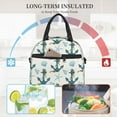 thumbnail image 4 of Bingfone Anchors And Shells Print Portable Insulated Lunch Bag, Reusable Crossbody Lunch Bag - Heat and Cold Insulation, Waterproof, Suitable for Outing, 4 of 7