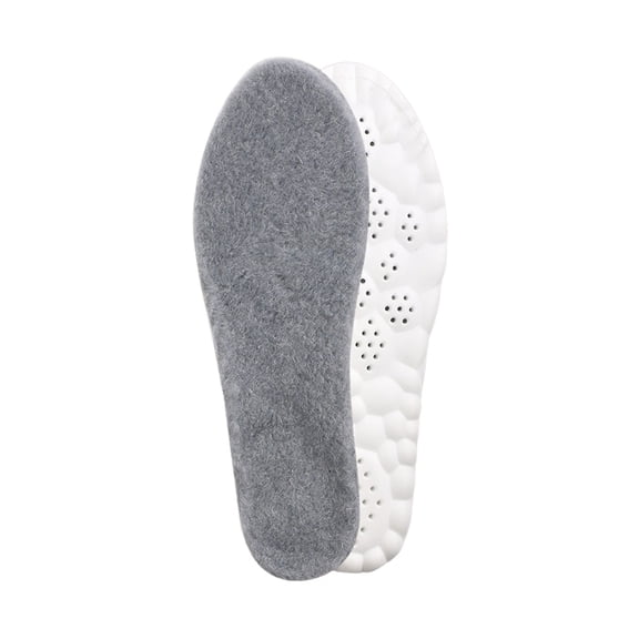Grey L Thermal Wool Insoles Size 39-40 Gray L With Airflow Vents High Resilience Warm Cushion For Winter Boots Hiking Shoes Cold Weather