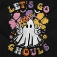 thumbnail image 2 of Cute Hippie Ghost Lets Go Ghouls Women's Long Sleeve T Shirt Brisco Brands S, 2 of 6