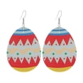 thumbnail image 1 of Teissuly Easter Faux Leather Earrings Rabbit Eggs Print Dainty Trendy Women Jewelry Teissuly WER202401222377, 1 of 2