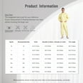 thumbnail image 3 of Sxiwei Men's Protective Coverall with Elastic Cuffs Front Zip Long Sleeve Full Body Overall Jumpsuit Orange M, 3 of 3