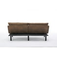 thumbnail image 6 of PAPROOS Convertible Sofa Bed, 67'' Futon Sofa Bed, Upholstered Sofa Bed Couch, Foladable Sofa Chair, Loveseat Sleeper Sofa for Small Space, Apartment, Living Room, Brown, 6 of 10