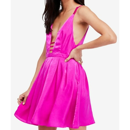 Free People Dresses - Free People Womens Plunged Pleated Strappy A-Line Dress - Walmart.com