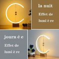 thumbnail image 2 of Lámpara de mesa de madera moderna, lámpara de equilibrio Heng con interruptor de bolas flotantes magnéticas, lámpara de escritorio colgante magnética inteligente con USB, luz de noche LED, 2 of 5