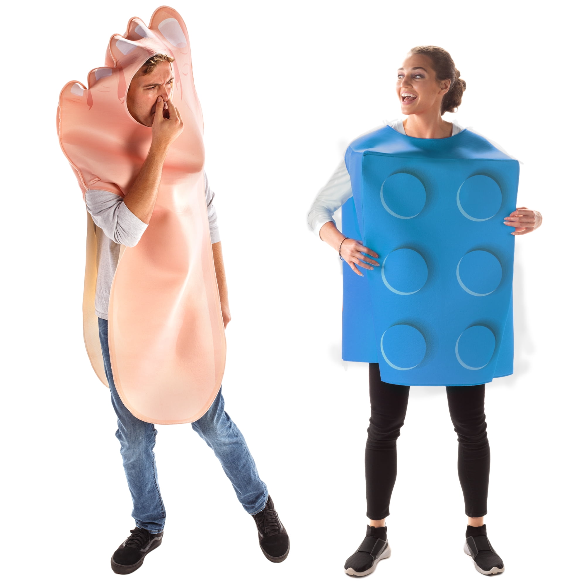 Hauntlook Foot Pain Couples' Halloween Costumes Toy Brick & Funny