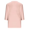 thumbnail image 4 of BangWanChi 3/4 Length Sleeve Womens Tops Plus Size Women's Fashion Casual V-neck 3/4 Sleeve Top, 4 of 5