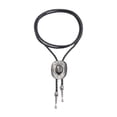 thumbnail image 3 of QccHieUs 3D Western Cowboy Hat Bolo Tie Vintage Accessories for Men Alloy Pendant Fashion Argent, 3 of 9